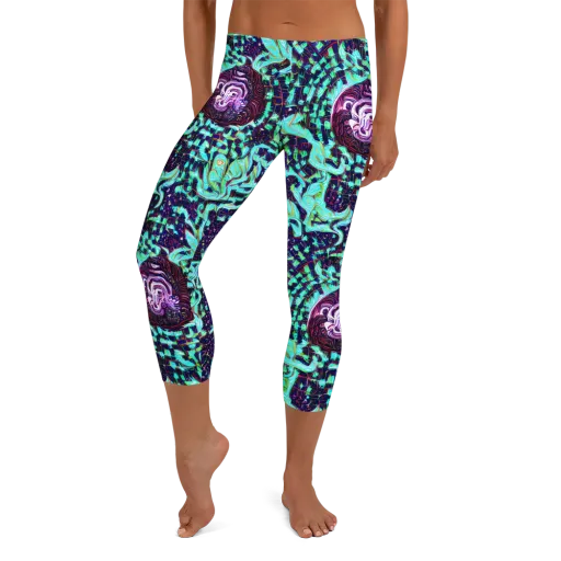 Midnight Electric on a Capri Leggings