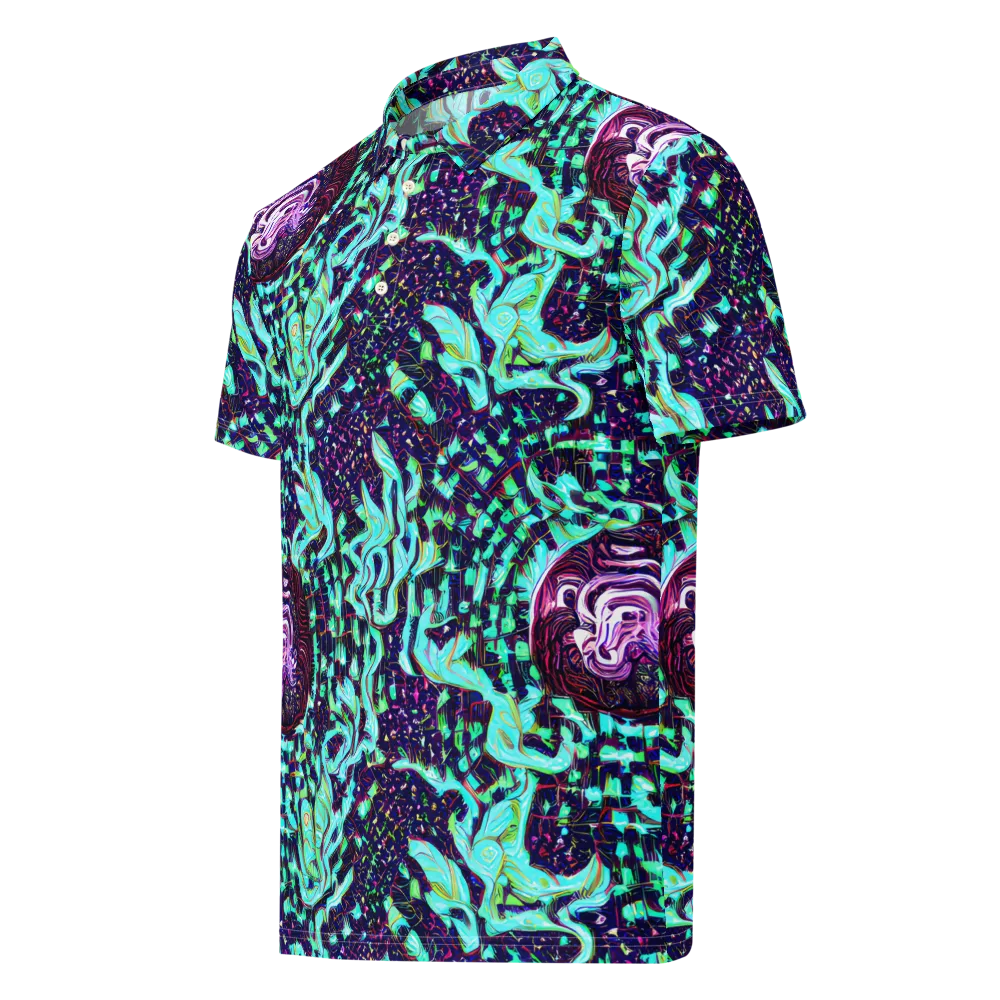 Midnight Electric on Men's Slim Fit Polo Shirt — Left Front