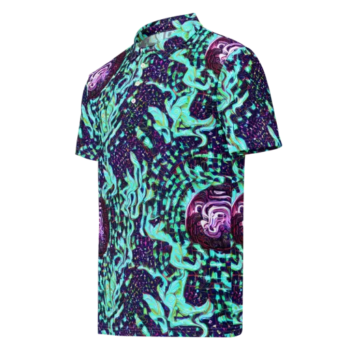 Midnight Electric on a Men's Slim Fit Polo Shirt