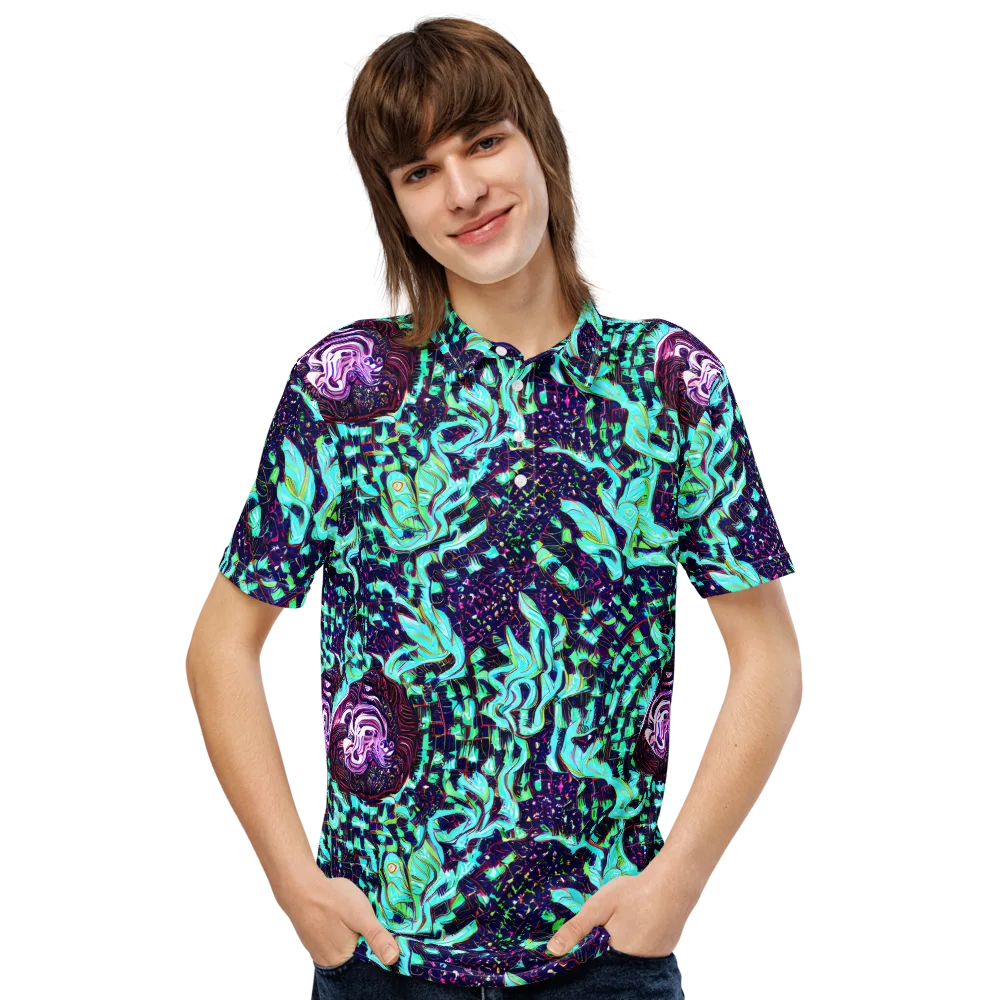 Midnight Electric on Men's Slim Fit Polo Shirt — Front