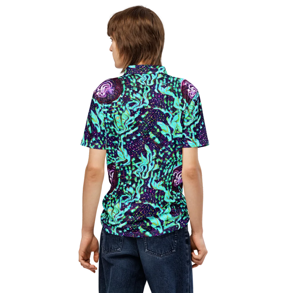 Midnight Electric on Men's Slim Fit Polo Shirt — Back