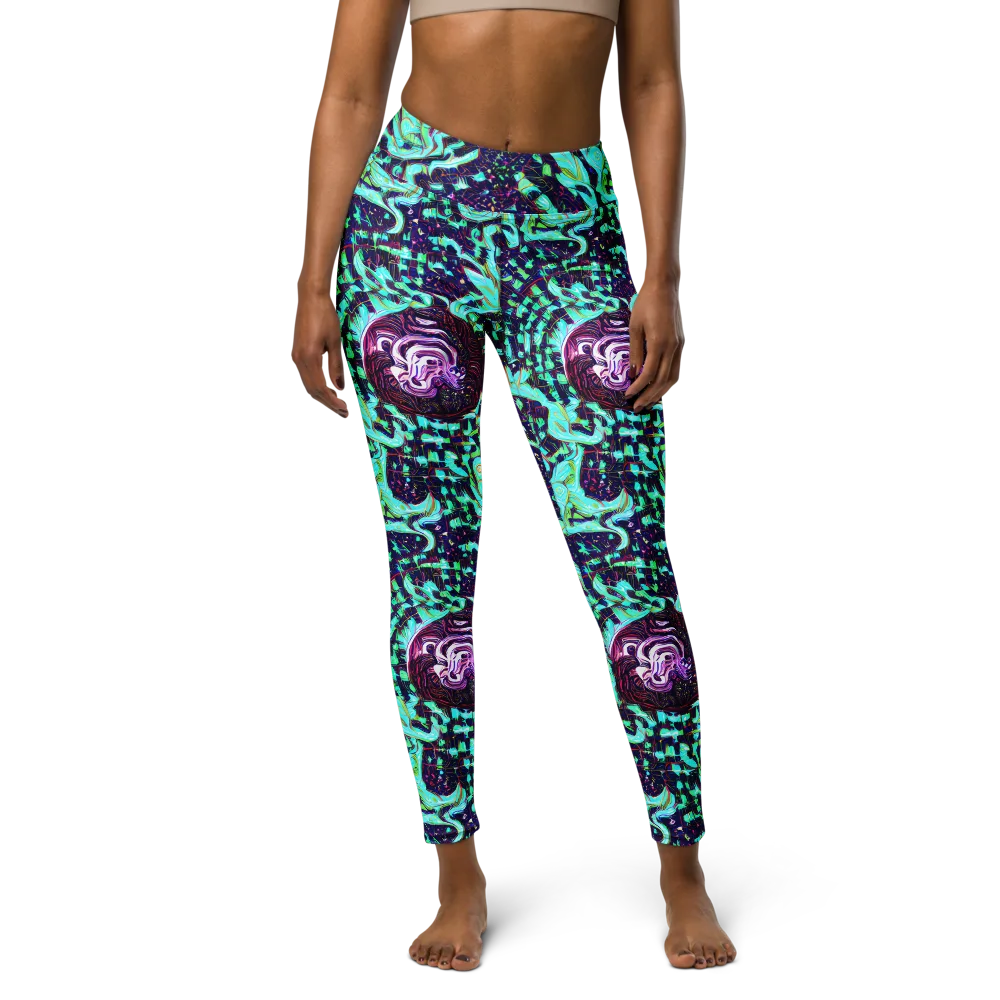 Midnight Electric on Yoga Leggings — Front