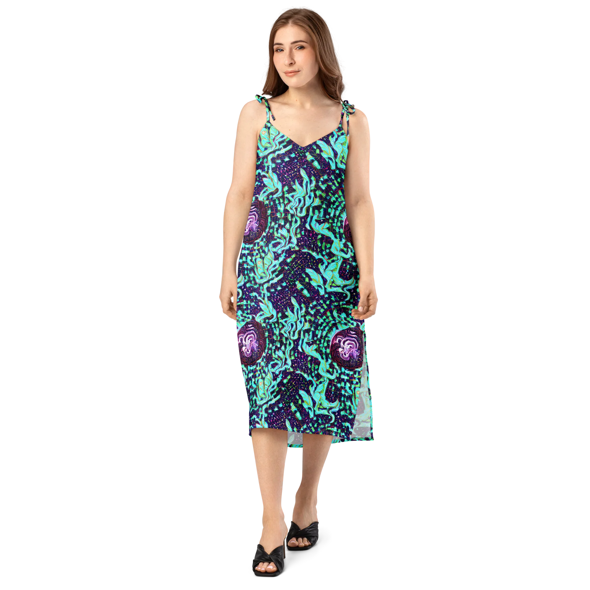 Midnight Electric on Slip Dress — Front