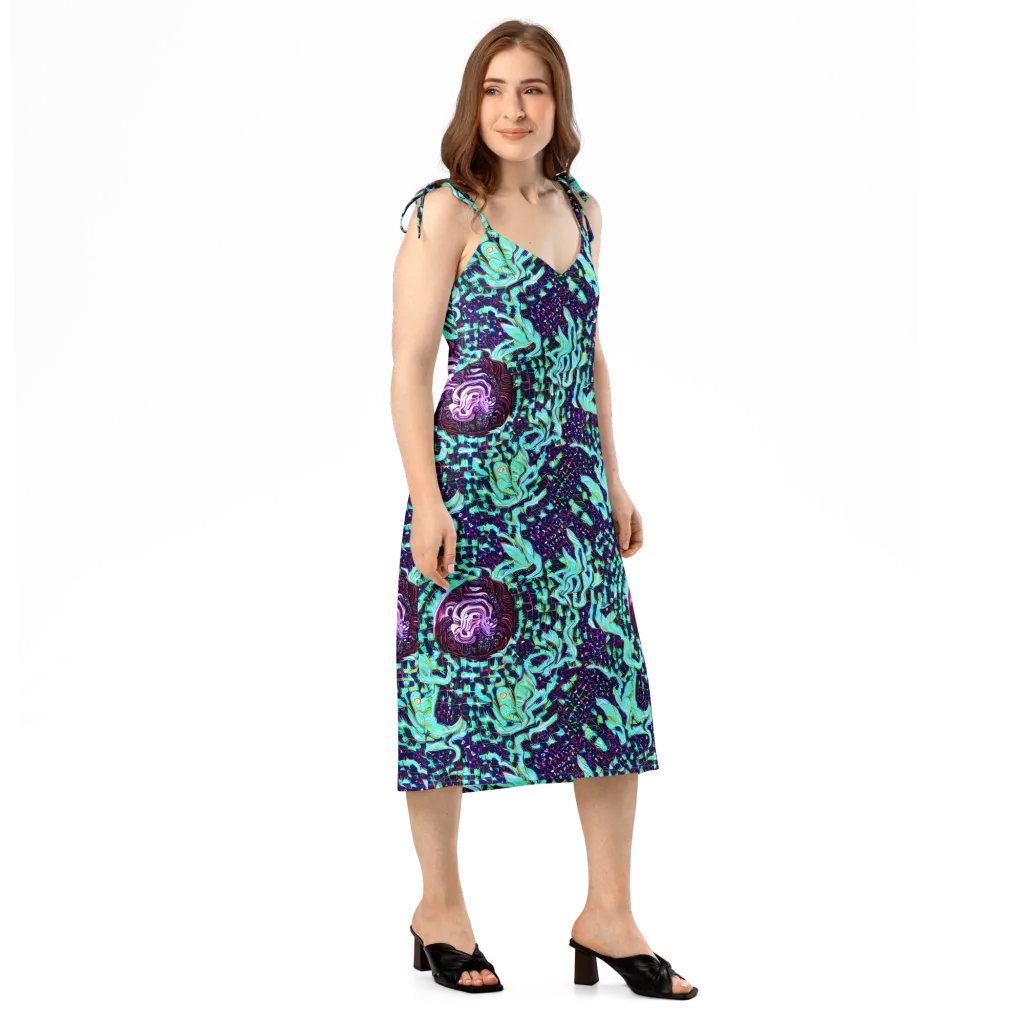 Midnight Electric on Slip Dress — Right Front