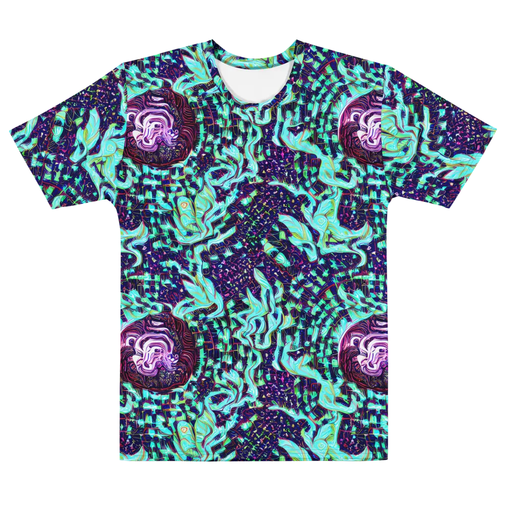 Midnight Electric on Men's Cotton Crew Neck T-Shirt — Front