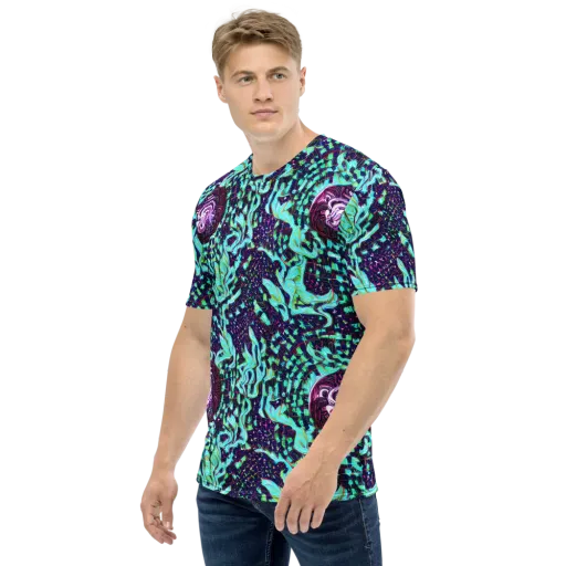 Midnight Electric on a Men's Crew Neck T-Shirt
