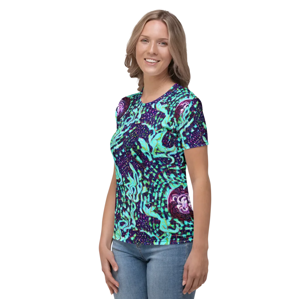 Midnight Electric on Women's Crew Neck T-Shirt — Left