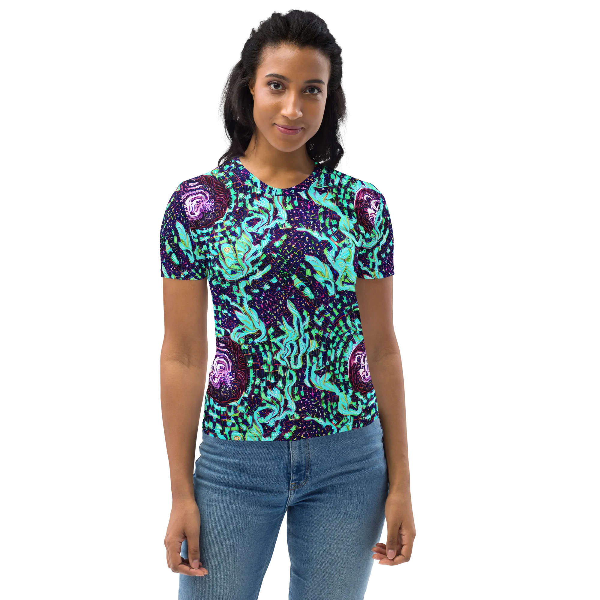 Midnight Electric on Women's Crew Neck T-Shirt — Front