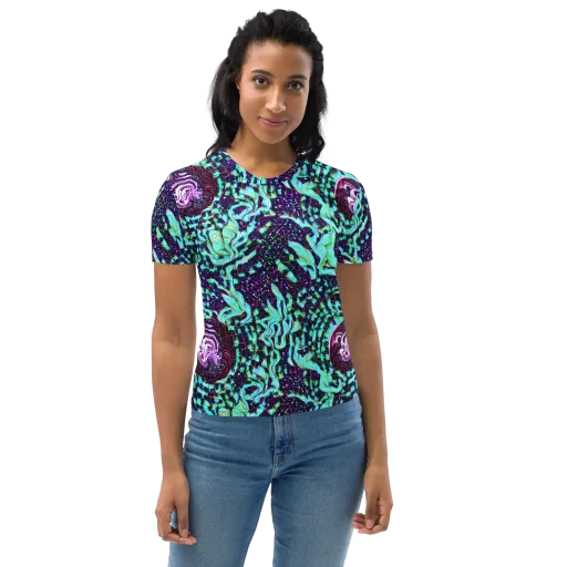 Midnight Electric on a Women's Crew Neck T-Shirt