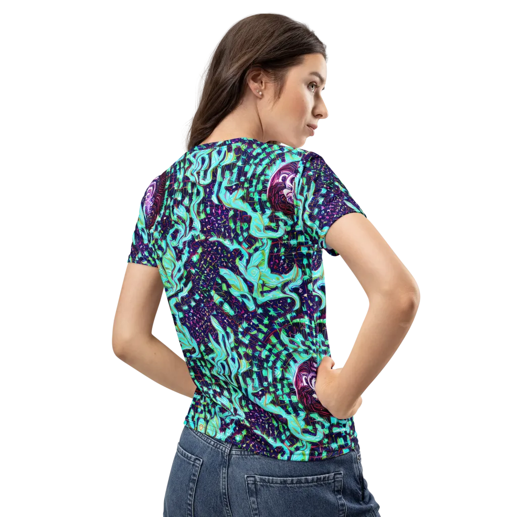 Midnight Electric on Women's Crew Neck T-Shirt — Back