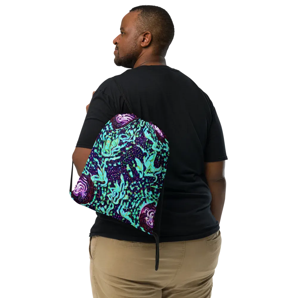 Midnight Electric on Drawstring Bag — Front