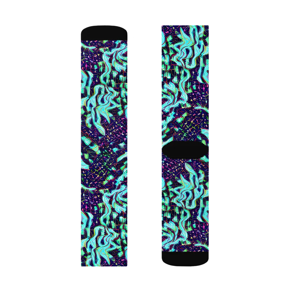 Midnight Electric on Socks — Right Sock