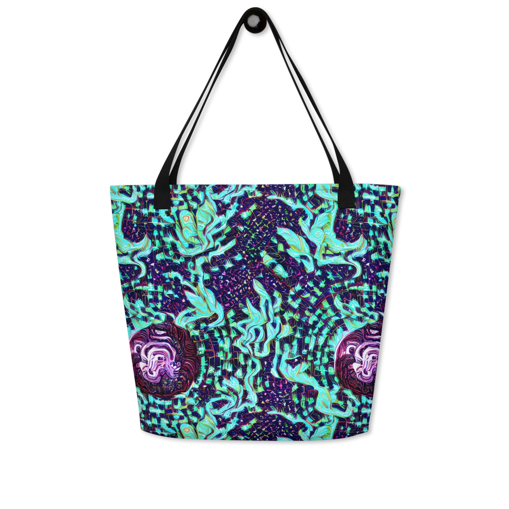 Midnight Electric on Large Tote Bag W/ Pocket — Front