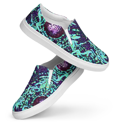 Midnight Electric on a Women's Slip-On Canvas Shoes