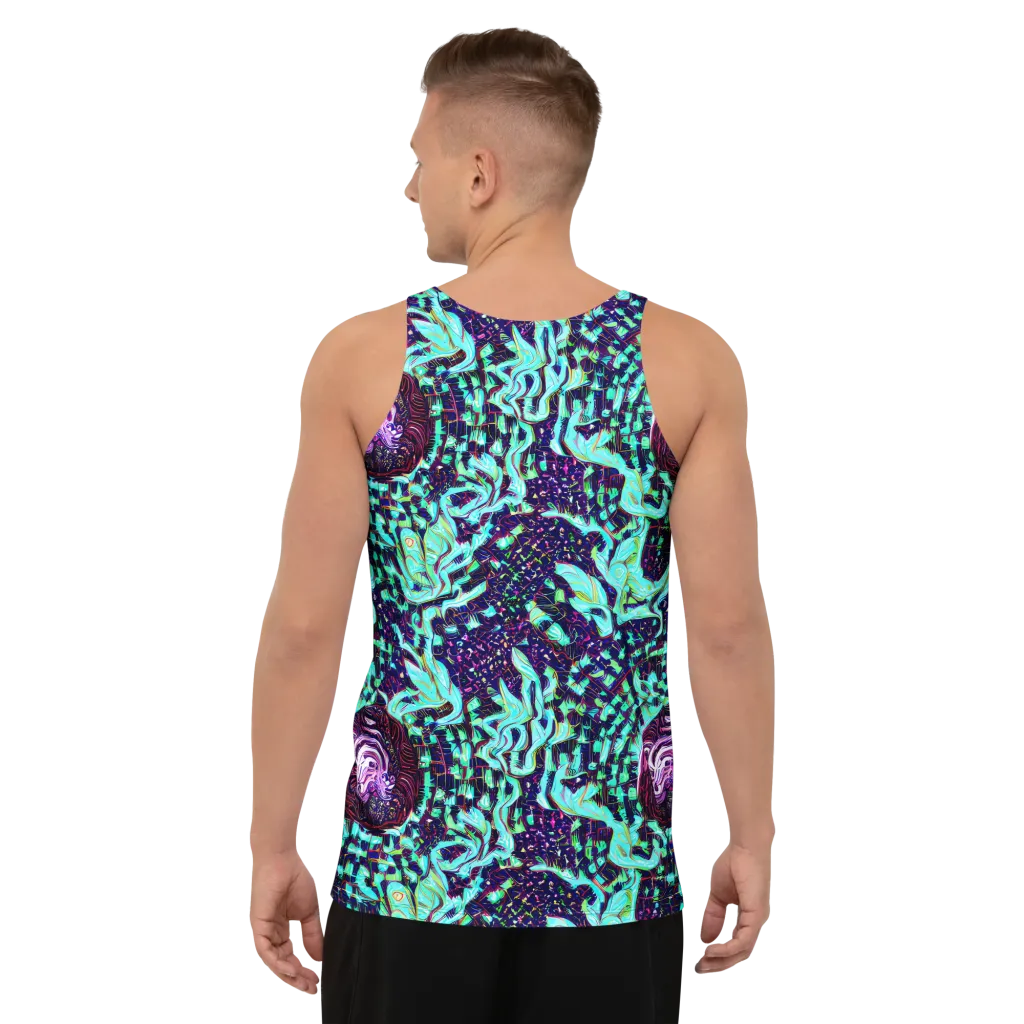 Midnight Electric on Men's Tank Top — Back