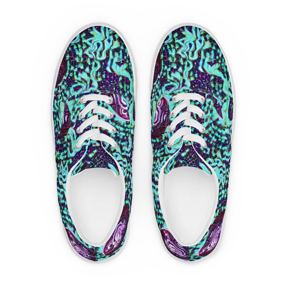 Midnight Electric on Men's Lace-Up Canvas Shoes — Front