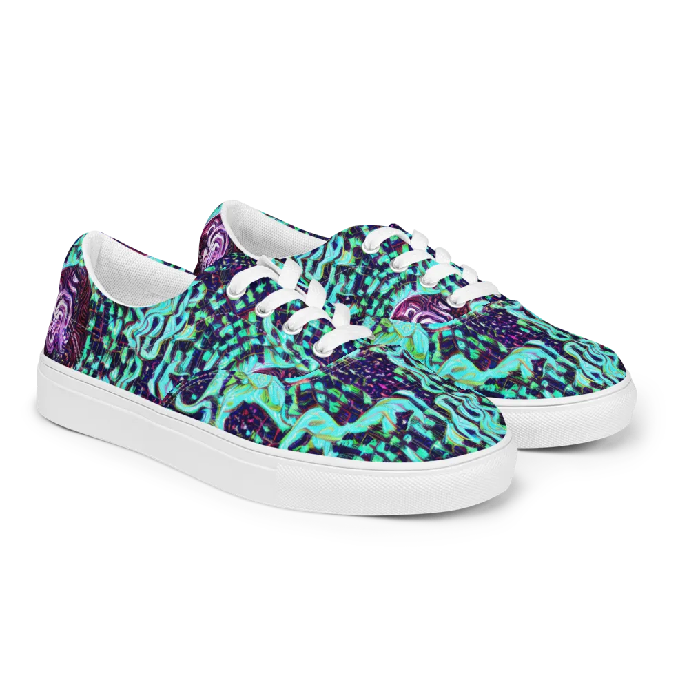 Midnight Electric on Men's Lace-Up Canvas Shoes — Right Front