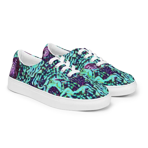 Midnight Electric on a Men's Lace-Up Canvas Shoes