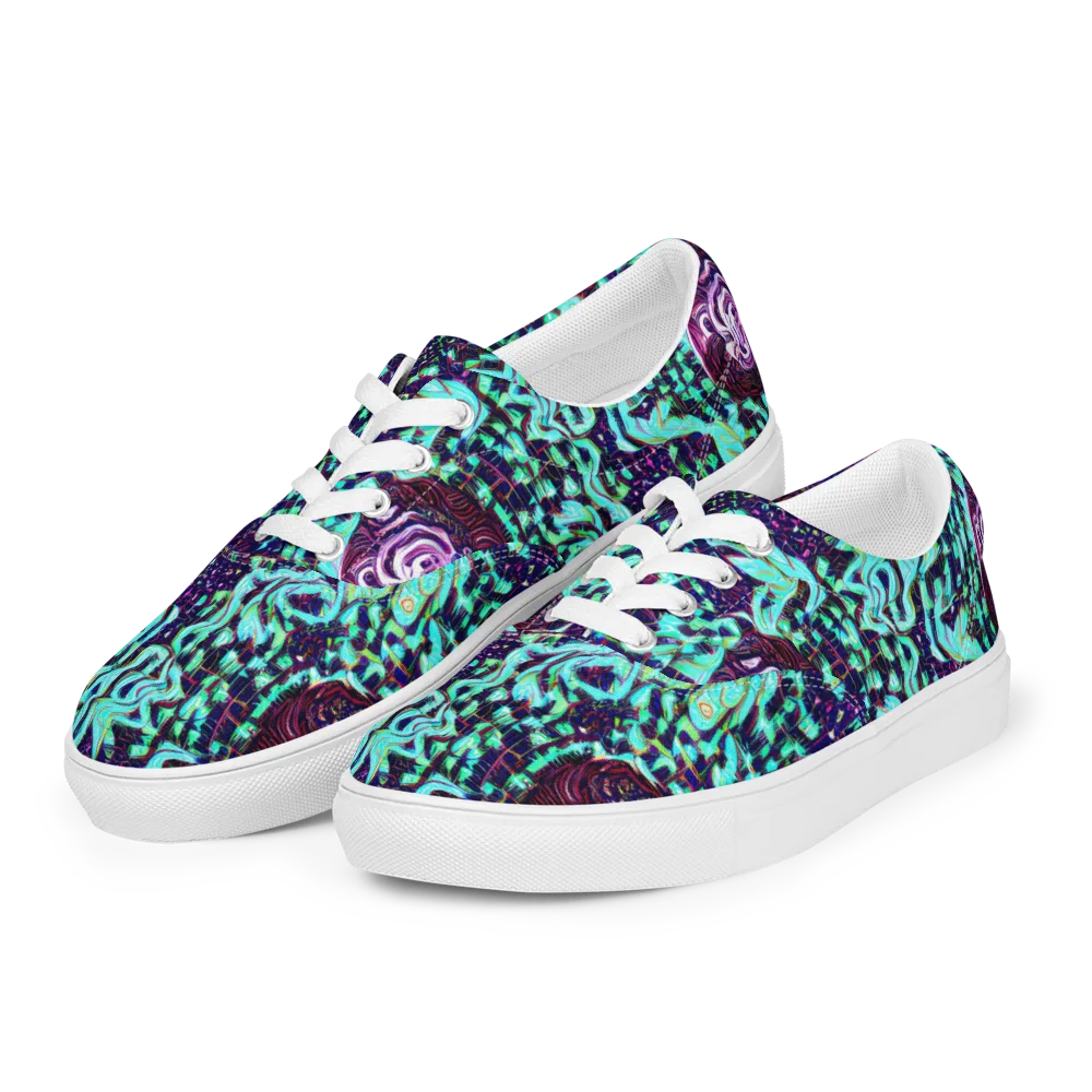 Midnight Electric on Men's Lace-Up Canvas Shoes — Left Front