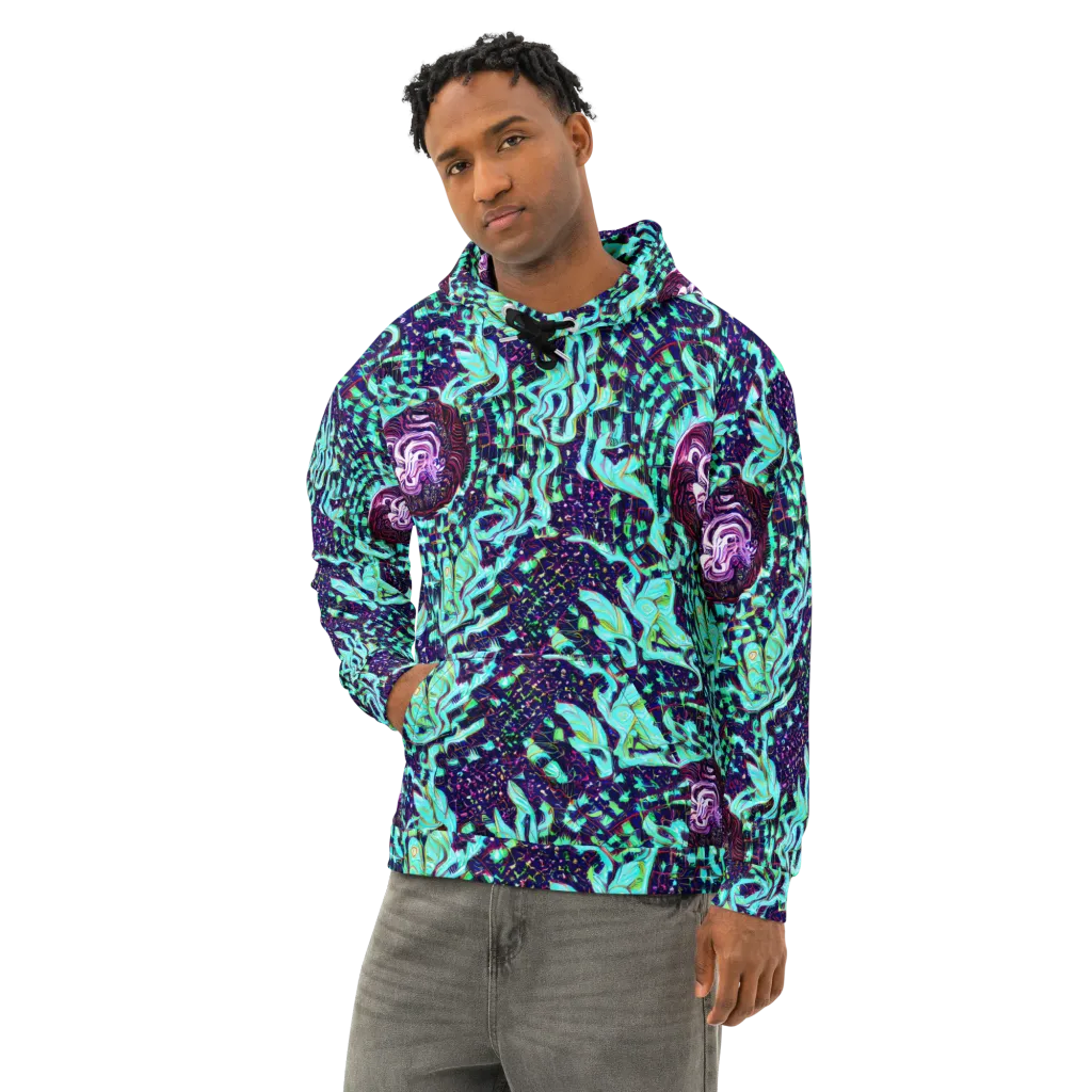 Midnight Electric on Cotton Hoodie — Left Front