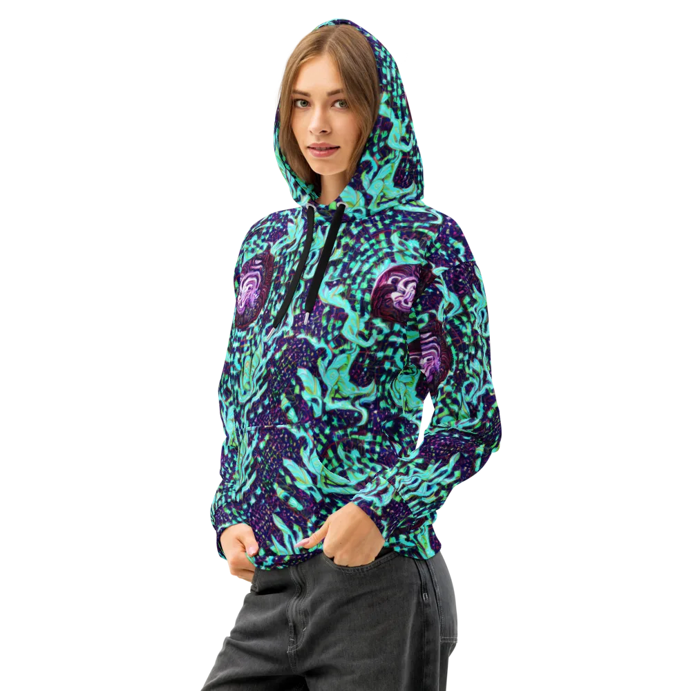 Midnight Electric on Cotton Hoodie — Left Front