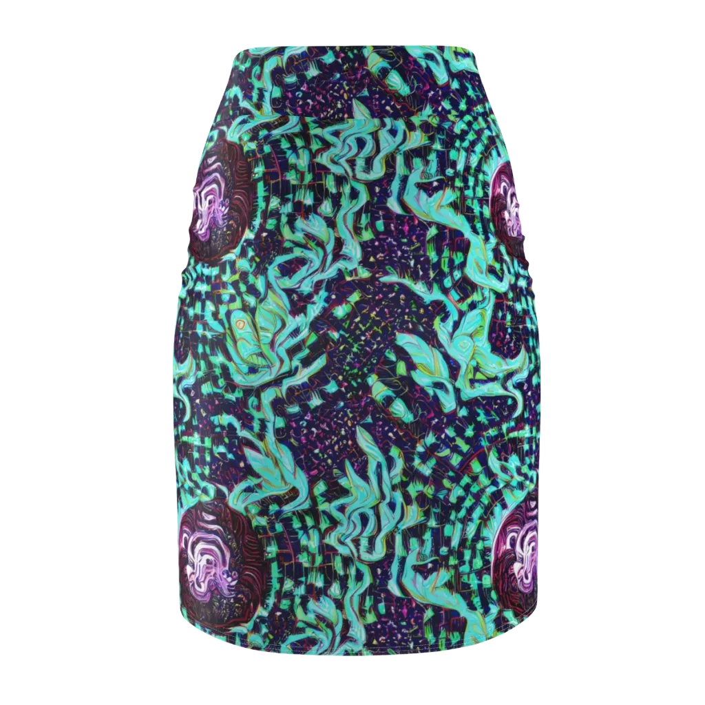 Midnight Electric on Pencil Skirt — Back