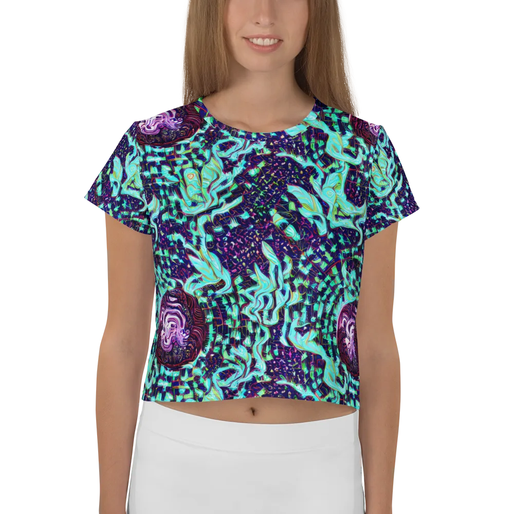 Midnight Electric on Crop Tee — Front
