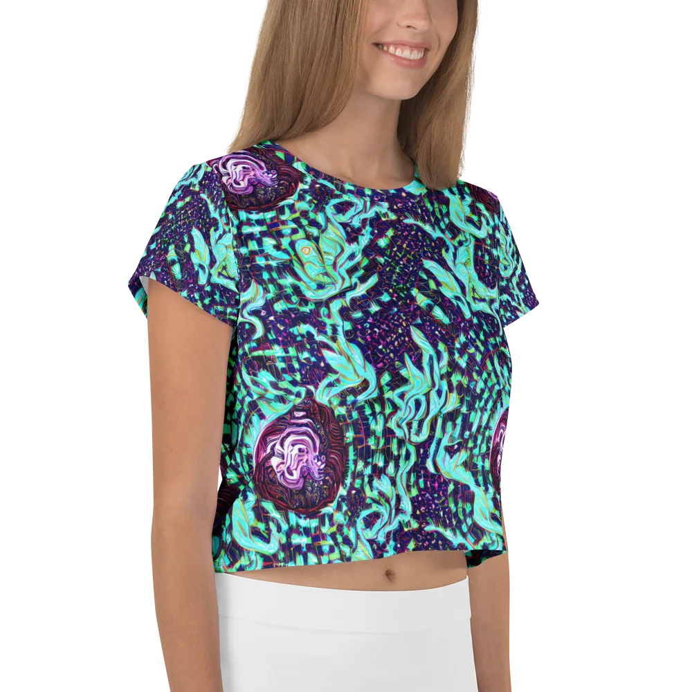 Midnight Electric on Crop Tee — Right
