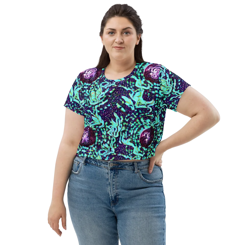 Midnight Electric on Crop Tee — Front