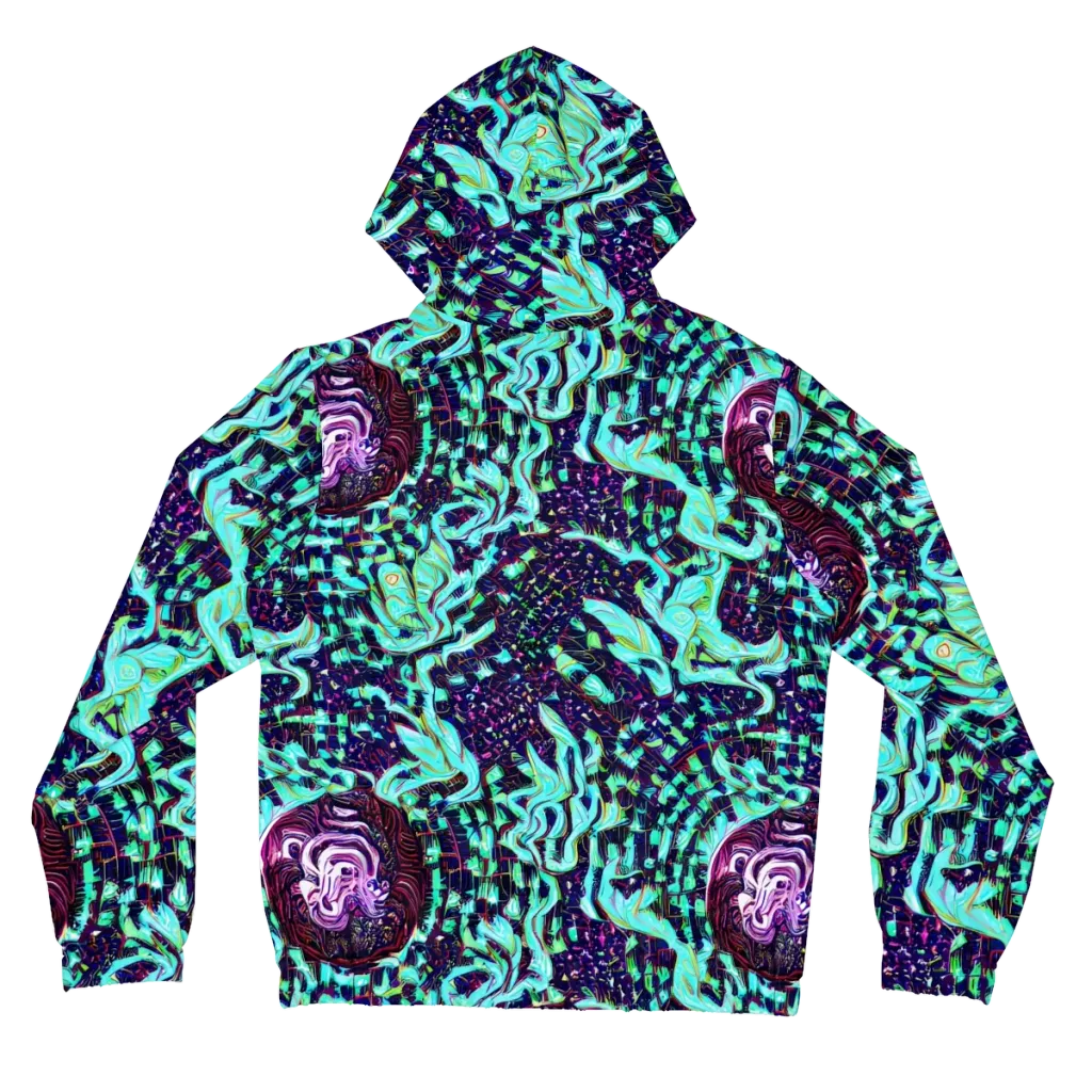 Midnight Electric on Women's Full-Zip Hoodie — Back