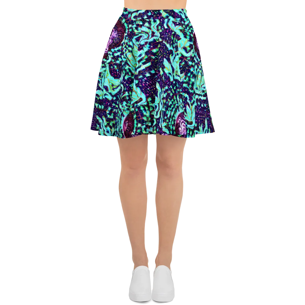 Midnight Electric on Skater Skirt — Front
