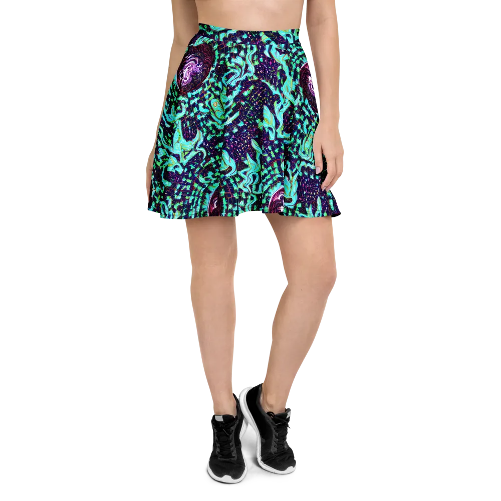 Midnight Electric on Skater Skirt — Front
