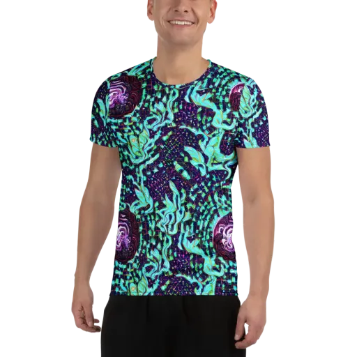 Midnight Electric on a Men's Athletic T-Shirt
