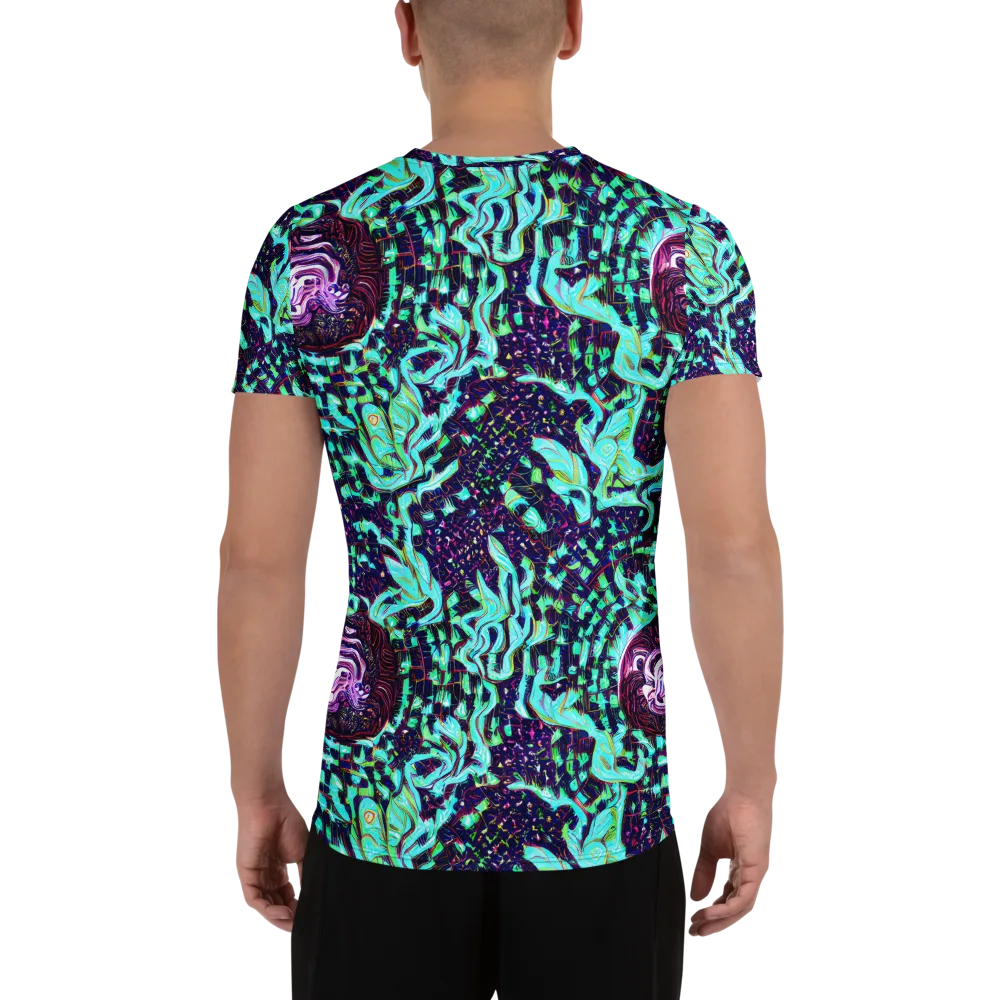 Midnight Electric on Men's Athletic T-Shirt — Back