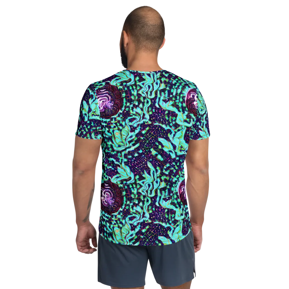 Midnight Electric on Men's Athletic T-Shirt — Back