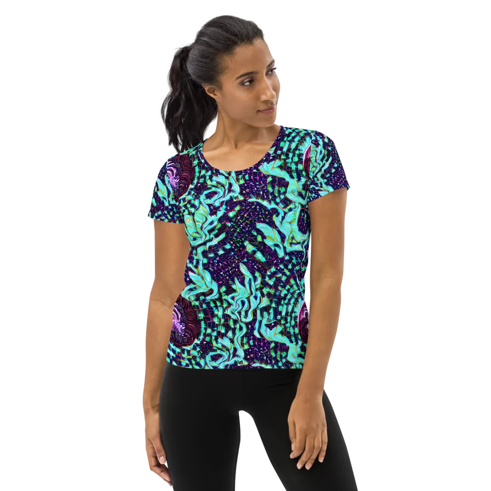 Midnight Electric on Women's Athletic T-Shirt — Front