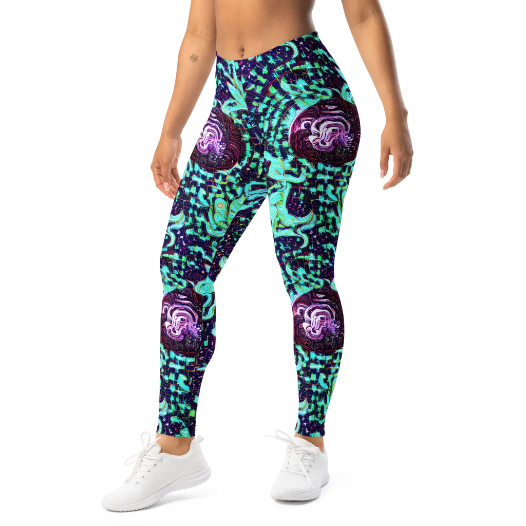 Midnight Electric on Leggings — Left Front