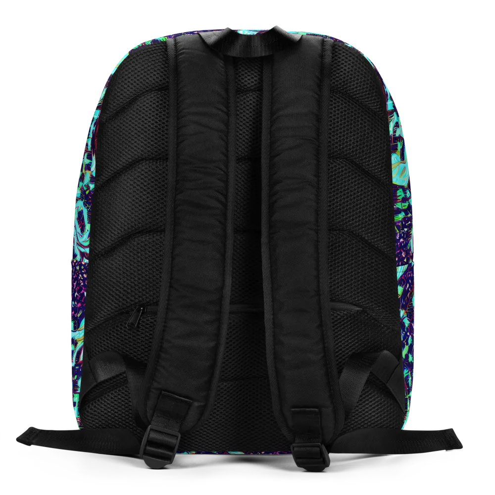 Midnight Electric on Minimalist Backpack — Back