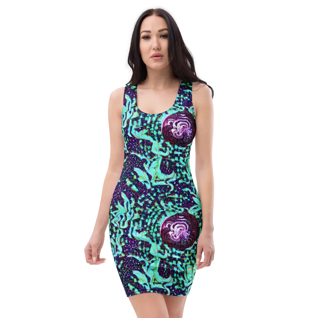 Midnight Electric on Bodycon Dress — Front