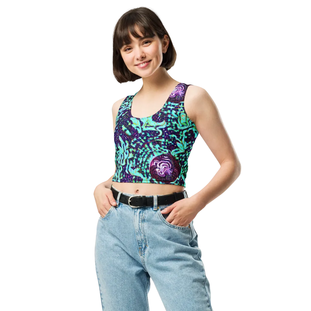 Midnight Electric on Crop Top — Front