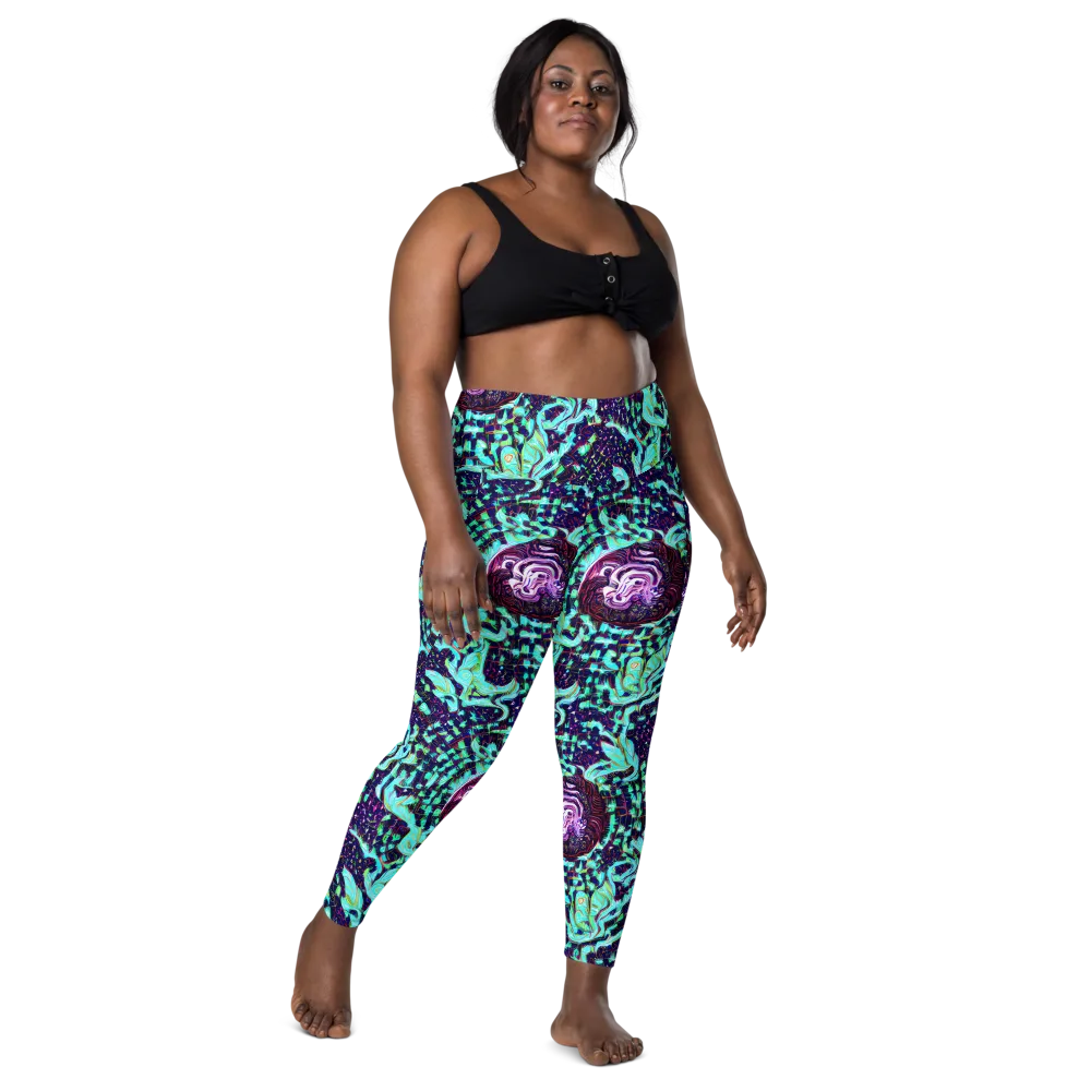 Midnight Electric on Leggings with Pockets — Front