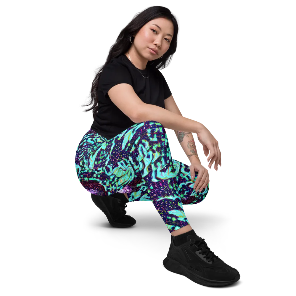 Midnight Electric on Leggings with Pockets — Right Front