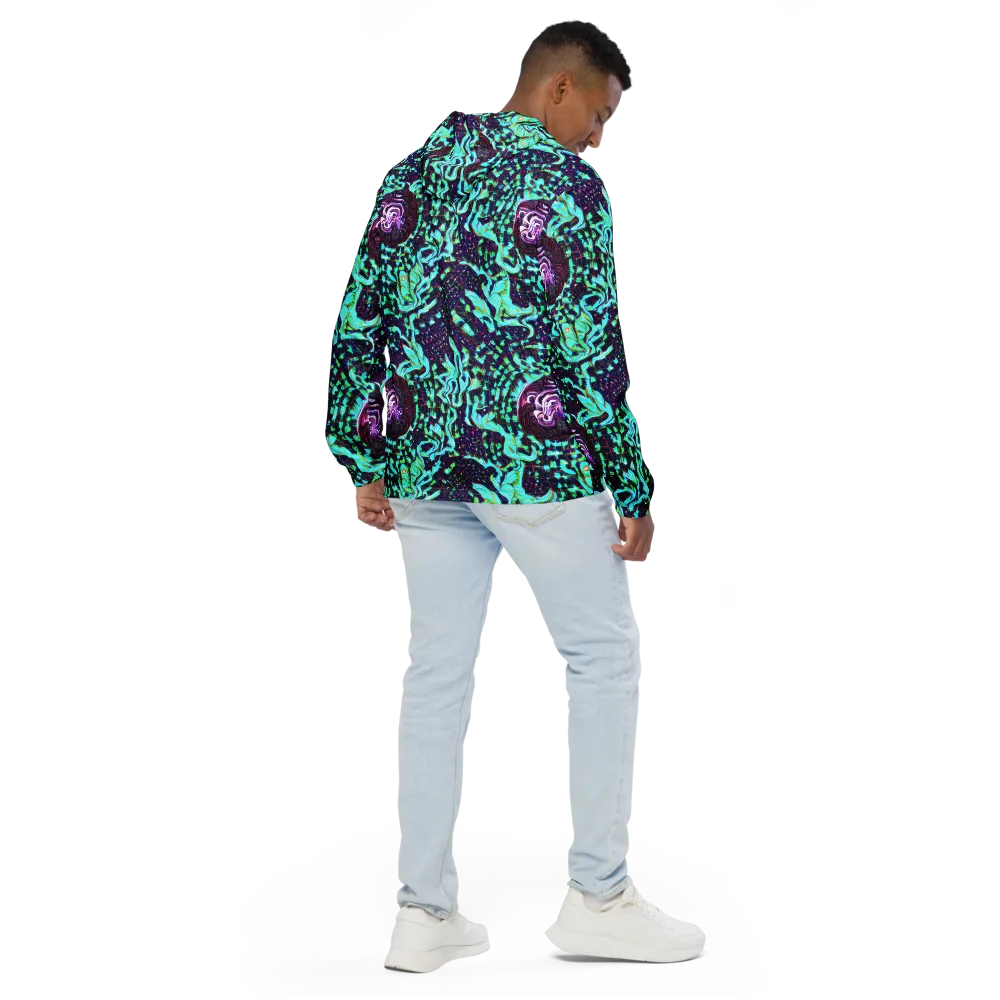 Midnight Electric on Men's Windbreaker — Back