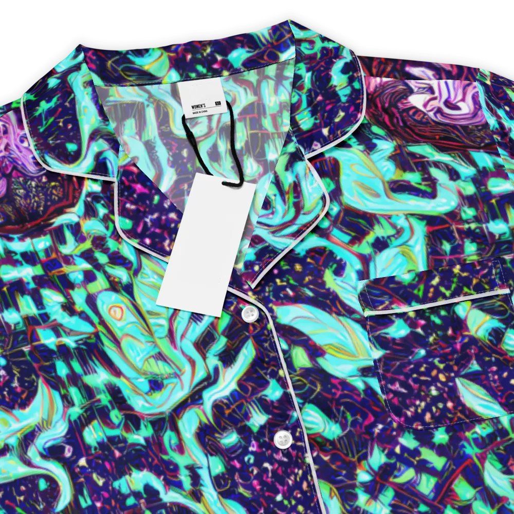 Midnight Electric on Women's Short Sleeve Pajama Top — Product details