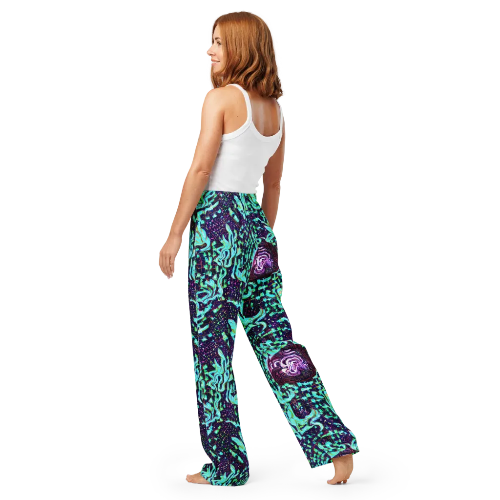 Midnight Electric on Women's Pajama Pants — Back