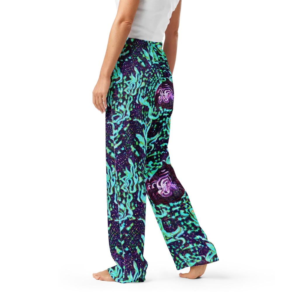 Midnight Electric on Women's Pajama Pants — Left