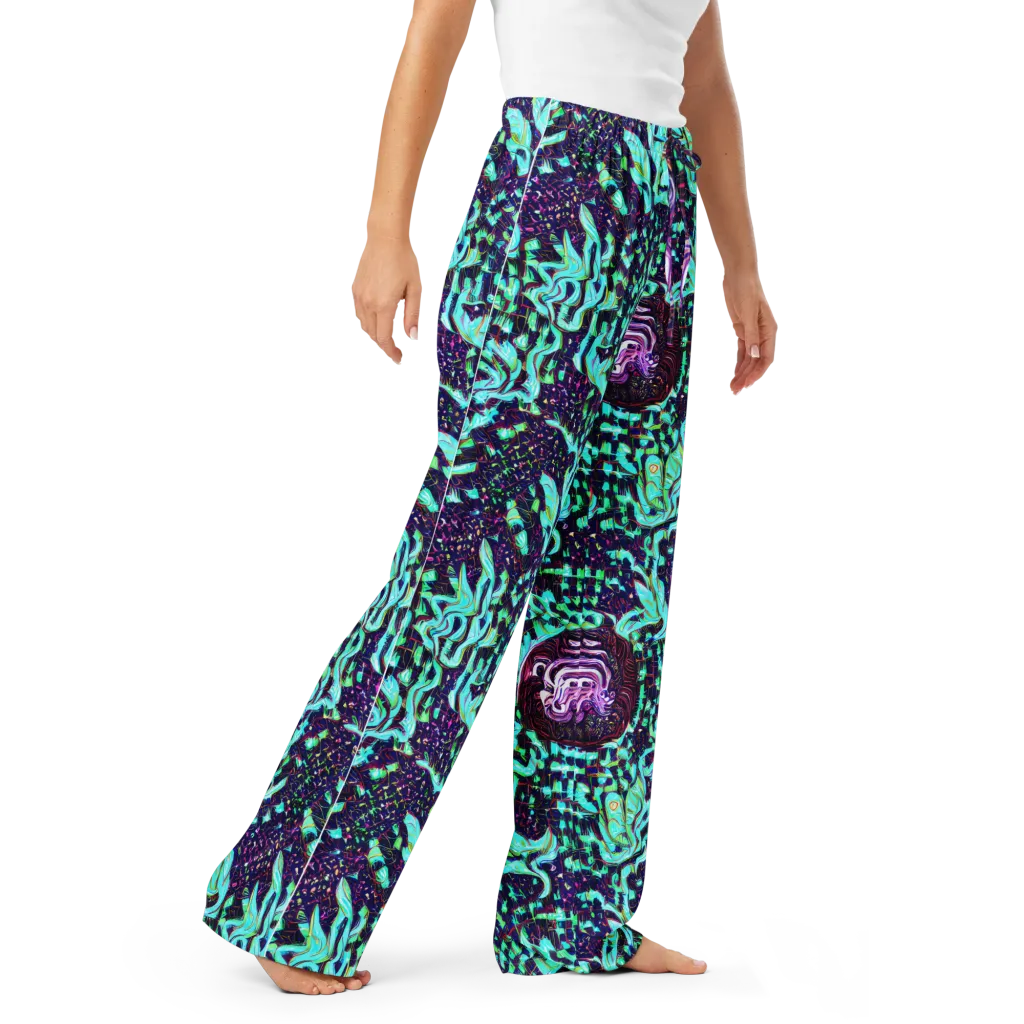 Midnight Electric on Women's Pajama Pants — Right Front