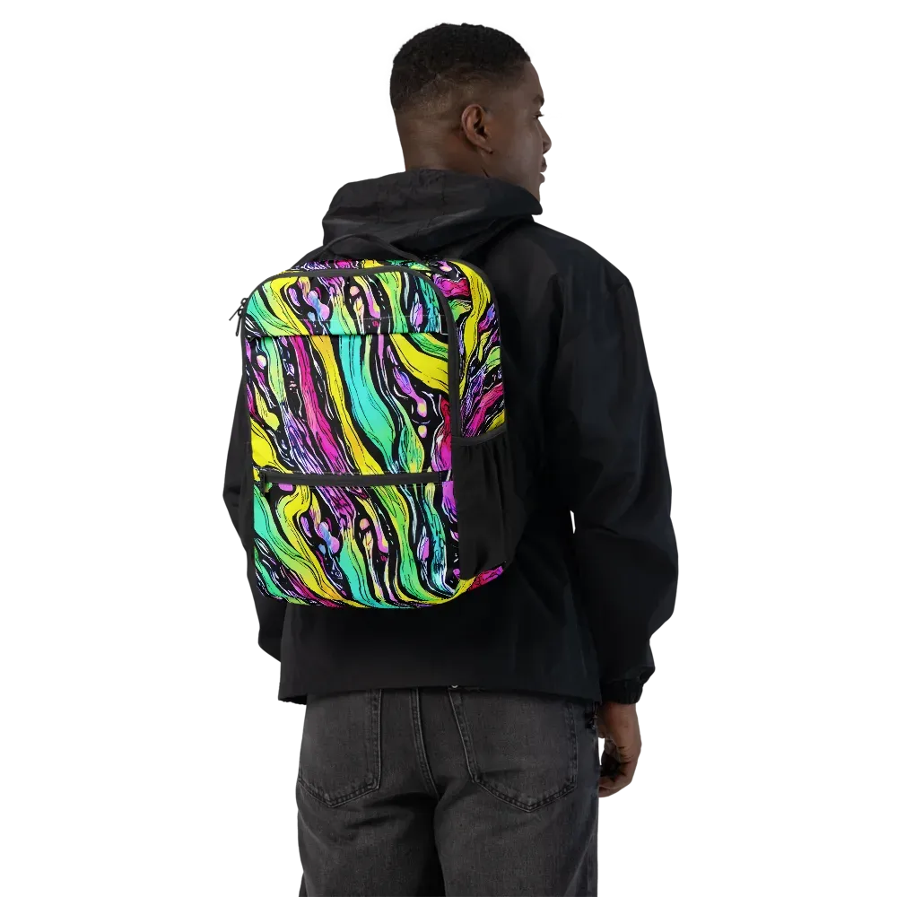 Neon Wildwater on Utility Backpack — Back
