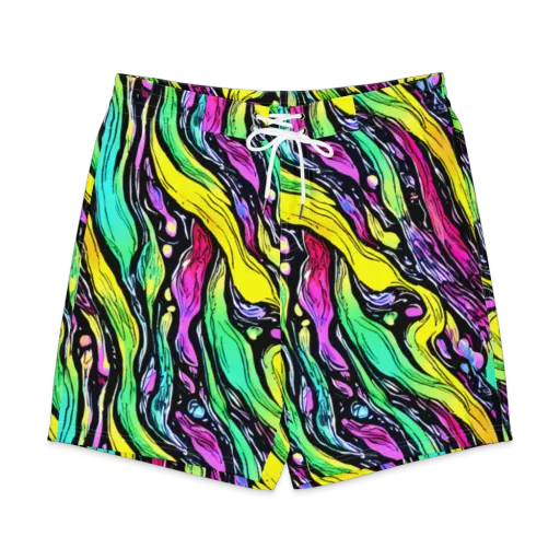 Neon Wildwater on a Men's Board Shorts