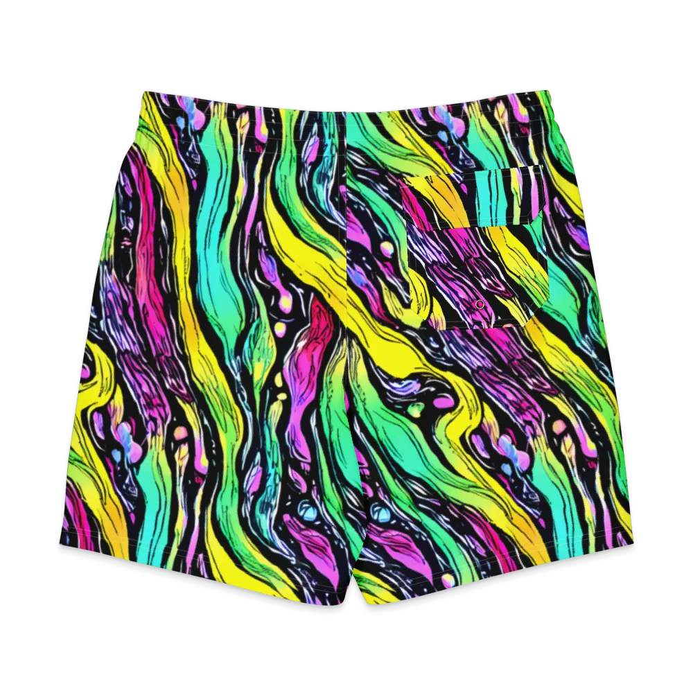 Neon Wildwater on Men's Board Shorts — Back